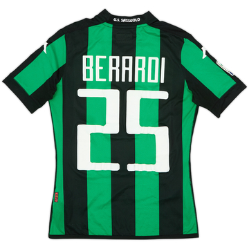 2016-17 Sassuolo Authentic Home Shirt Berardi #25 - 5/10 - (XS)