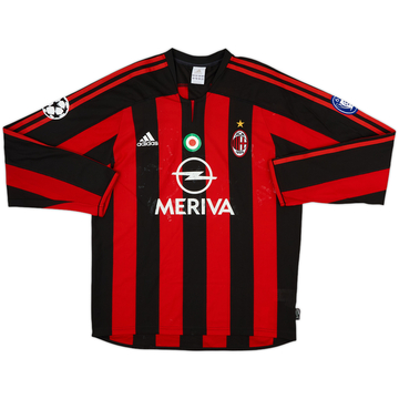 2003-04 AC Milan Home L/S Shirt - 5/10 - (M)