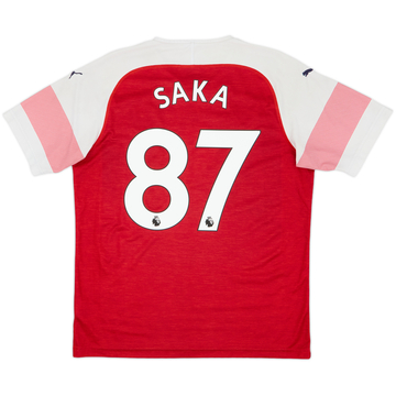 2018-19 Arsenal Home Shirt Saka #87 - 5/10 - (L)