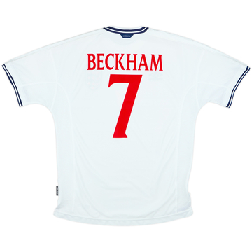 1999-01 England Home Shirt Beckham #7 - 7/10 - (XL)