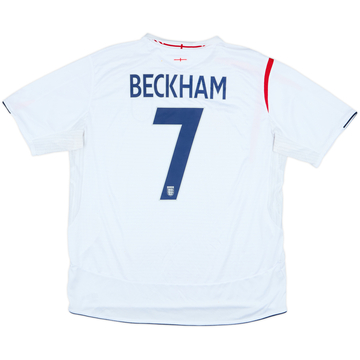 2005-07 England Home Shirt Beckham #7 - 6/10 - (XXL)