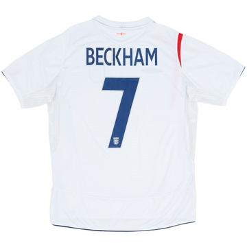 2005-07 England Home Shirt Beckham #7 - 6/10 - (L)