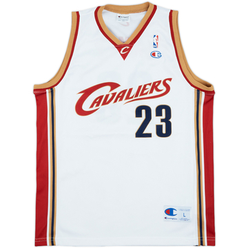 2003-10 Cleveland Cavaliers James #23 Champion Home Jersey - 9/10 - (L)