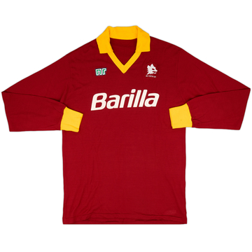 1987-90 Roma Home L/S Shirt - 9/10 - (XL)