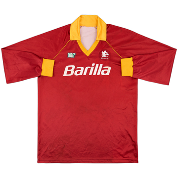 1990-91 Roma Home L/S Shirt - 8/10 - (XL)