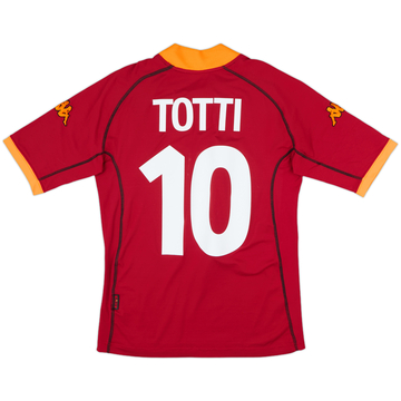 2001-02 Roma Home Shirt Totti #10 - 8/10 - (S)