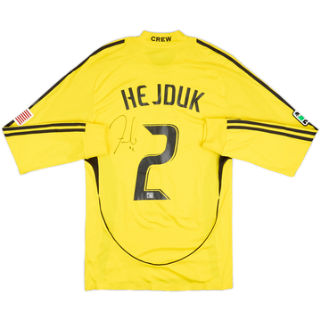 2009 Columbus Crew Match Issue Signed Home L/S Shirt Hejduk #2