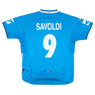 2003-04 Napoli Match Issue Home Shirt Savoldi #9