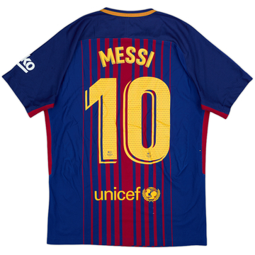 2017-18 Barcelona Authentic Home Shirt Messi #10 - 8/10 - (M)