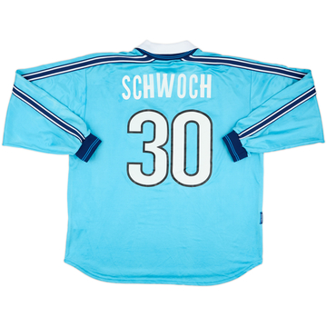 1998-99 Napoli Match Issue Home L/S Shirt Schwoch #30