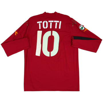 2004-05 Roma Home L/S Shirt Totti #10 - 6/10 - (XL)