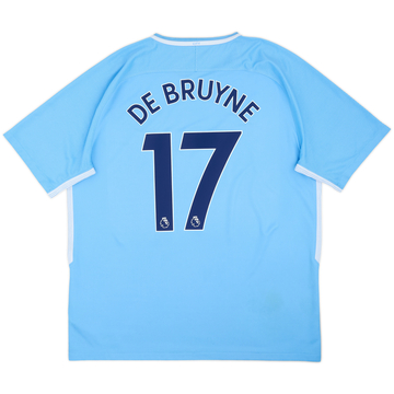 2017-18 Manchester City Home Shirt De Bruyne #17 - 8/10 - (XL)
