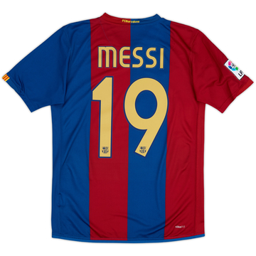 2006-07 Barcelona Home Shirt Messi #19 - 9/10 - (XL.Boys)