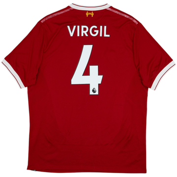 2017-18 Liverpool 125 Years Home Shirt Virgil #4 - 7/10 - (L)