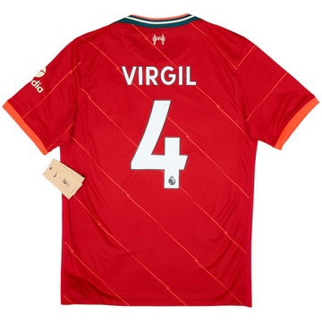 2021-22 Liverpool Home Shirt Virgil #4 (M)