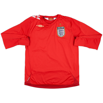 2006-08 England Away L/S Shirt - 4/10 - (M)