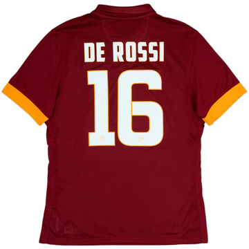 2014-15 Roma Authentic Home Shirt De Rossi #16 - 10/10 - (XL)