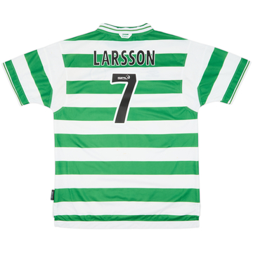 Camiseta de local del Celtic 1999-01 Larsson #7 - 5/10 - (XL)