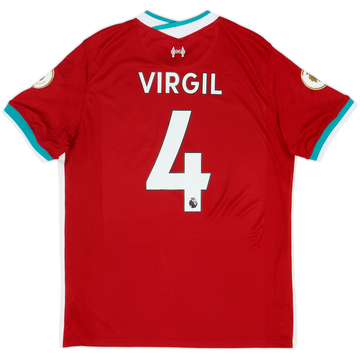 2020-21 Liverpool Home Shirt Virgil #4 - 8/10 - (L)