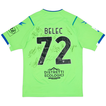 2020-21 Salernitana Match Issue Squad Signed GK S/S Shirt Belec #72
