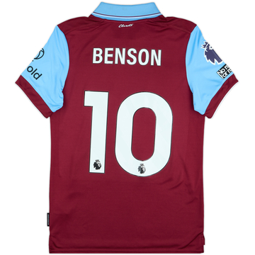 2023-24 Burnley Match Issue Home Shirt Benson #10