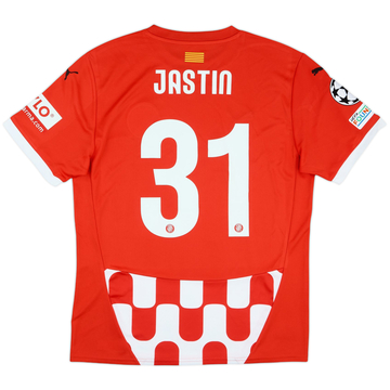 2024-25 Girona Match Issue Champions League Home Shirt Jastin #31