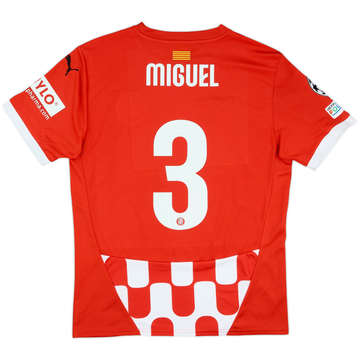 2024-25 Girona Match Issue Champions League Home Shirt Miguel #3