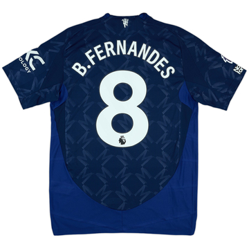 2024-25 Manchester United Match Issue Away Shirt B. Fernandes #8