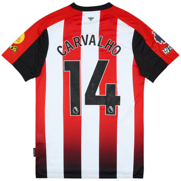 2024-25 Brentford Match Issue Home Shirt Carvalho #14