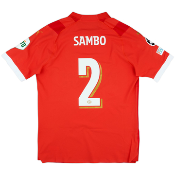 2023-24 PSV Match Issue Champions League Home Shirt Sambo #2