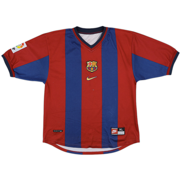 1998-00 Barcelona Home Shirt - 8/10 - (XL.Boys)