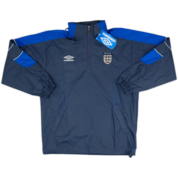 2000-02 England Umbro 1/4 Zip Hooded Rain Jacket (M)