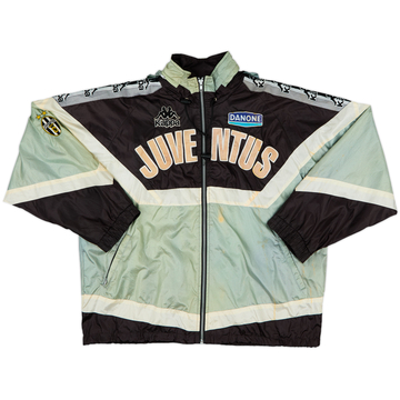 1995-96 Juventus Kappa Hooded 1/4 Zip Rain Jacket - 5/10 - (L)