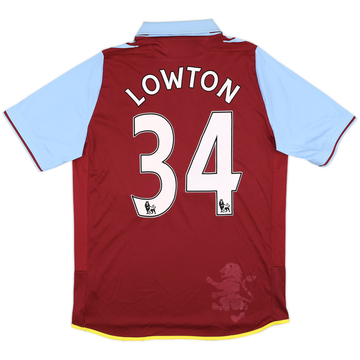2012-13 Aston Villa Home Shirt Lowton #34 - 7/10 - (S)