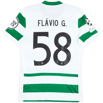 2025-26 Sporting CP Match Issue Champions League Home Shirt Flavio G. #58