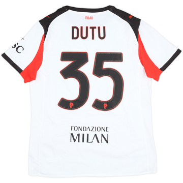 2025-26 AC Milan Match Issue Away Shirt Dutu #35