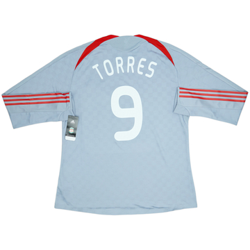 2008-09 Liverpool Player Issue Away L/S Shirt Torres #9 (XXL)