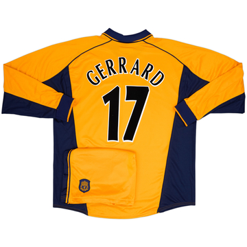 2000-02 Liverpool Away L/S Shirt & Shorts Gerrard #17 - 9/10 - (XL)