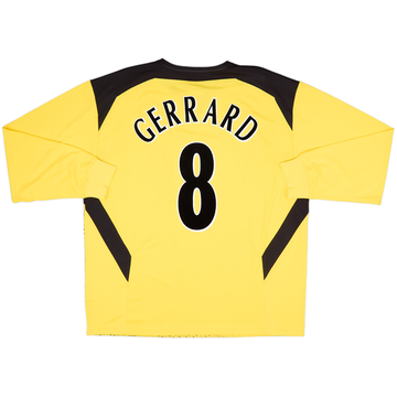 2004-06 Liverpool Away L/S Shirt Gerrard #8 (XL)
