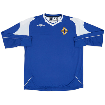 Camiseta de visitante de manga larga de Northern Ireland 2007-08 - 7/10 - (XL)