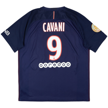 2016-17 Paris Saint-Germain Home Shirt Cavani #9 - 8/10 - (XL)