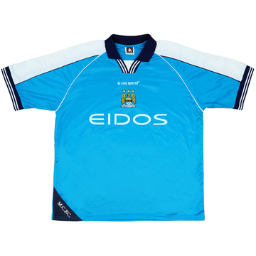 1999-01 Manchester City Home Shirt - 8/10 - (XL/XXL)