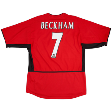2002-04 Manchester United Home Shirt Beckham #7 - 7/10 - (M)