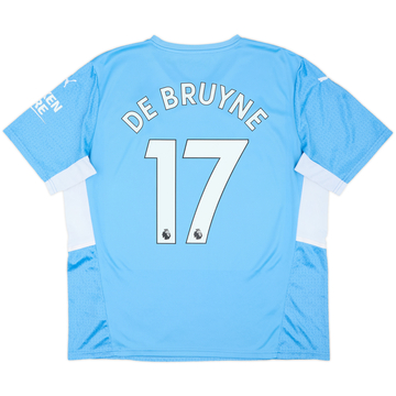 2021-22 Manchester City Home Shirt De Bruyne #17 - 8/10 - (XL)