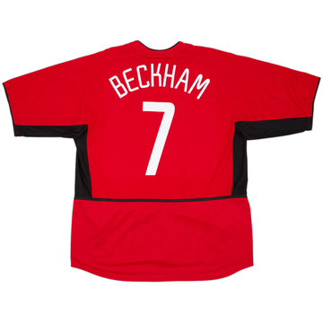 2002-04 Manchester United Home Shirt Beckham #7 - 5/10 - (XL)