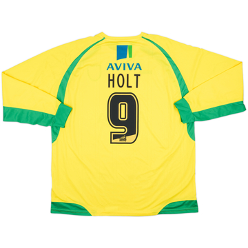 2010-11 Norwich Home L/S Shirt Holt #9 - 8/10 - (XXL)