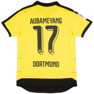 2015-16 Borussia Dortmund Home Shirt Aubameyang #17 - 7/10 - (M)
