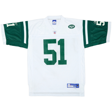 2005-06 New York Jets Vilma #51 Reebok On Field Away Jersey - 8/10 - (L)
