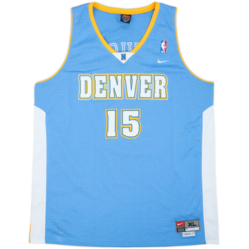2003-04 Denver Nuggets Anthony #15 Nike Swingman Away Jersey - 6/10 - (XL)