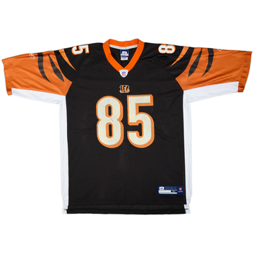 2007 Cincinnati Bengals C.Johnson #85 Reebok On Field Home Jersey - 7/10 - (XL)